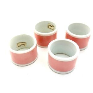 Vintage Fitz and Floyd Rondelet Napkin Rings Set of Four